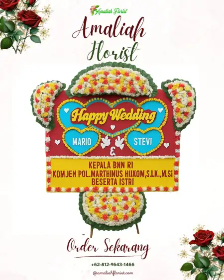 Papan Bunga Pernikahan Kalicacing